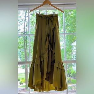 Maeve Anthropologie Ruffle Wrap Skirt, S